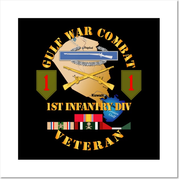 Gulf War Combat Infantry Vet w 1st ID SSI Wall Art by twix123844